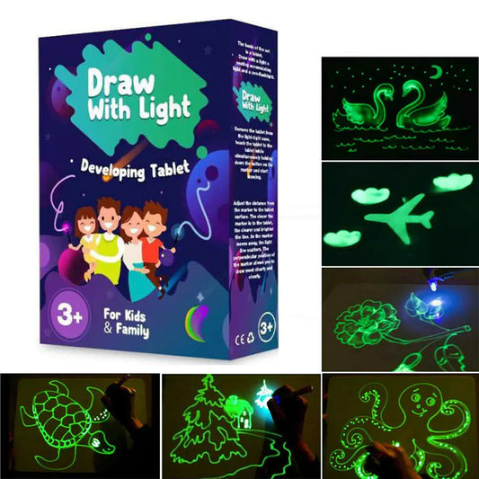 Glow-in-the-Dark Drawing and Writing Board ink that reveals itself only under flashlight