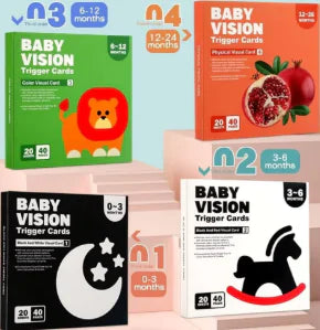 Early Education Visual Card with bold, high-contrast patterns for visual and cognitive skills