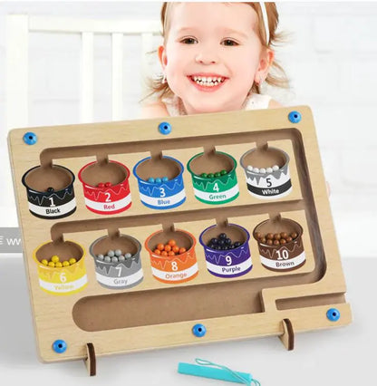 Wooden Magnetic Counting Toy for children to develop early math and sorting skills