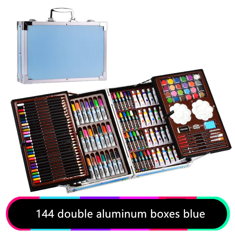 Kids' Drawing Set with Colored Pencils & Watercolors that inspire hours of artistic exploration.