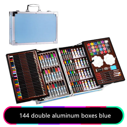 Kids' Drawing Set with Colored Pencils & Watercolors that inspire hours of artistic exploration.