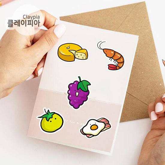 50pcs Baby Fruit and Vegetable Stickers Waterproof Vinyl Childrens Stickers