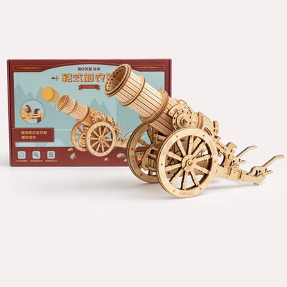 ROKR 3D Wooden Puzzles Model Building Kits Cannon Toys