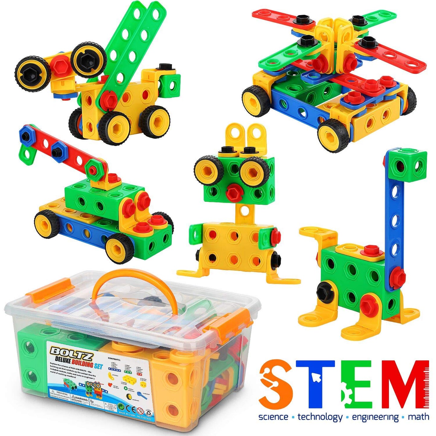 ETI Toys STEM Learning Original Educational Construction Engineering Building Blocks Set