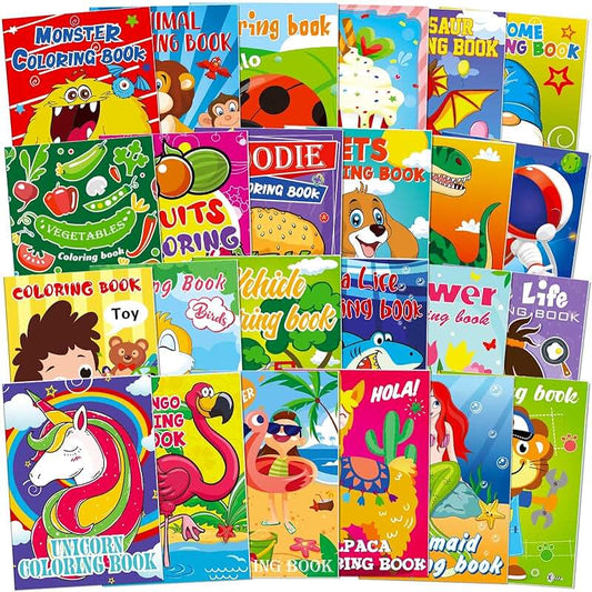 Coloring Books for Kids Activity Supplies Mini Coloring Books Includes Unicorn Dinosaur