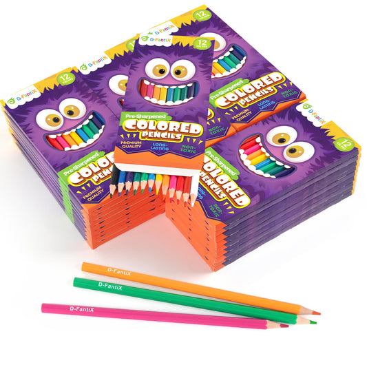 Rarlan Colored Pencils Bulk Pre-sharpened Colored Pencils 12 Assorted Colors Pack