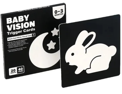 Early Education Visual Card with bold, high-contrast patterns for visual and cognitive skills