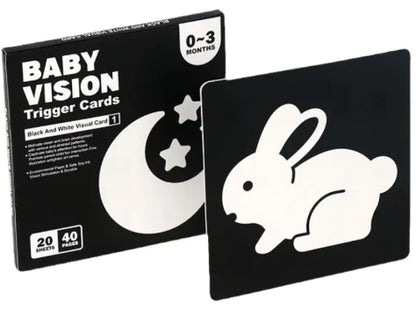 Early Education Visual Card with bold, high-contrast patterns for visual and cognitive skills