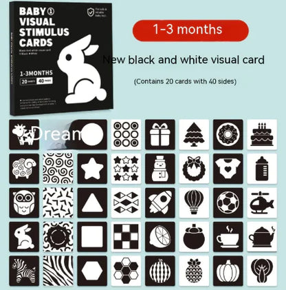 Early Education Visual Card with bold, high-contrast patterns for visual and cognitive skills