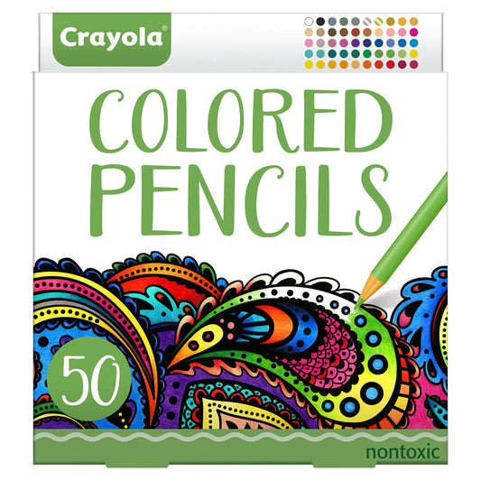 Crayola Colored Pencils (50ct) Colored Pencil Set for Coloring Books Coloring Set Holiday Gift for Kids & Teen [Amazon Exclusive]