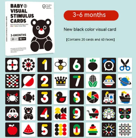 Early Education Visual Card with bold, high-contrast patterns for visual and cognitive skills