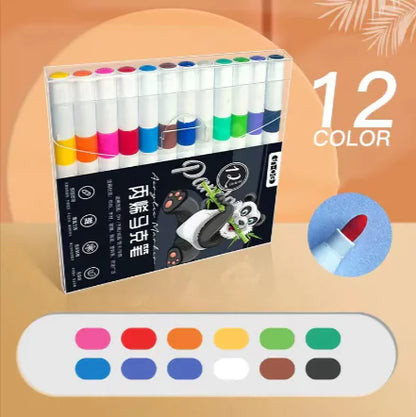 Kids’ Doodle Acrylic Markers Waterproof & Quick-Drying for  smudge-free artwork