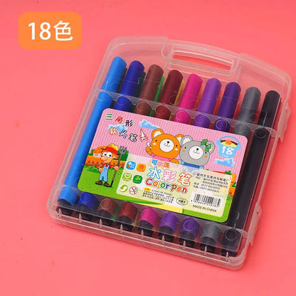 Washable Watercolor Pens for young artists which feature a triangular grip