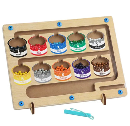 Wooden Magnetic Counting Toy for children to develop early math and sorting skills
