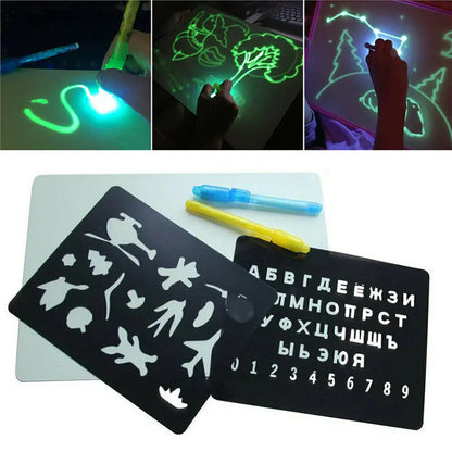 Glow-in-the-Dark Drawing and Writing Board ink that reveals itself only under flashlight