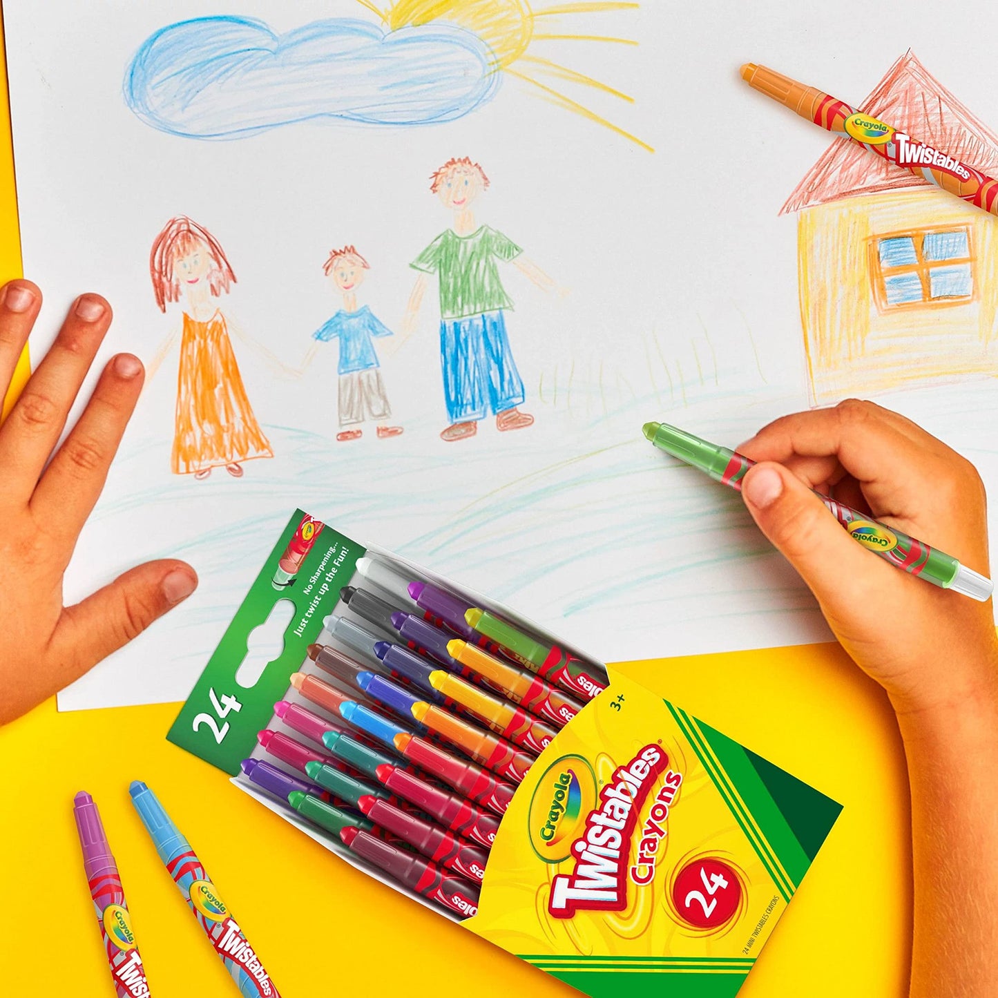 Pororo Plastic Twist Up Crayons Color Pencils for young students and designers