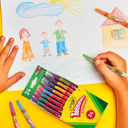 Pororo Plastic Twist Up Crayons Color Pencils for young students and designers