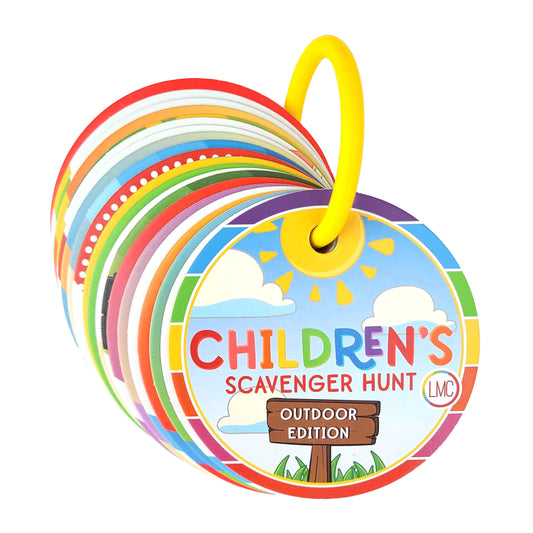 LMC Products Childrens Scavenger Hunt: Outdoor Edition | Toddler Activities | Games for 2 3 Year Olds & Up | Kids Educational Scavenger Hunt Cards (Classic)