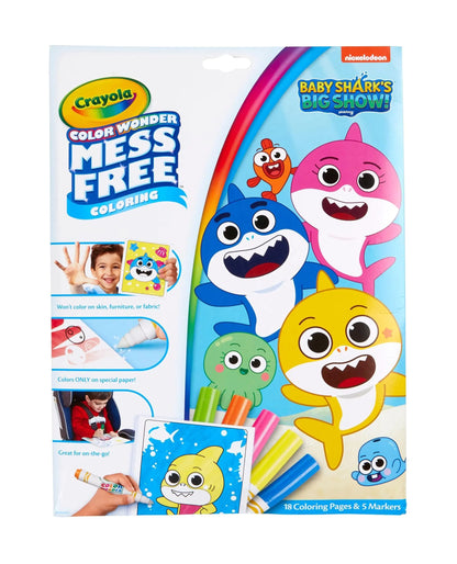 Crayola Color Wonder Baby Shark Coloring Pages Mess Free Coloring Gift for Kids