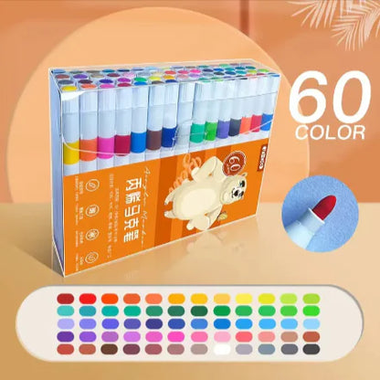Kids’ Doodle Acrylic Markers Waterproof & Quick-Drying for  smudge-free artwork