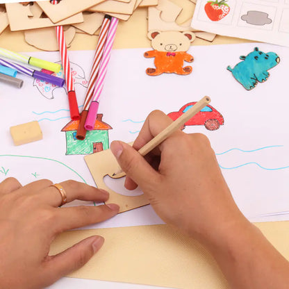 Kids’ Art Set with Templates with delightful drawing set  for young artists