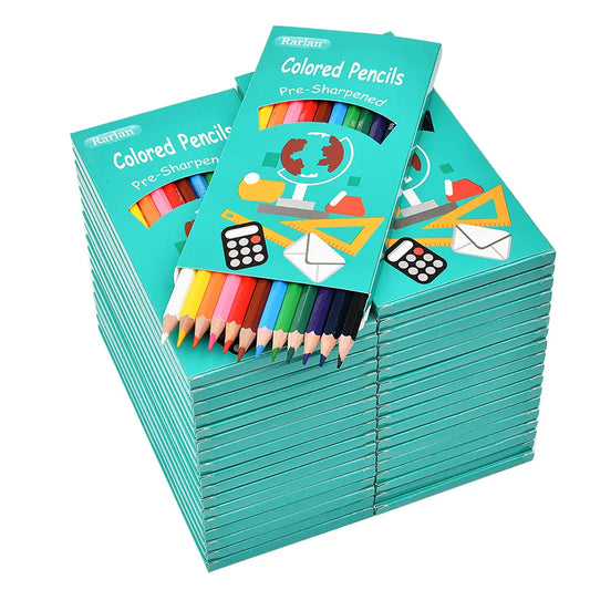 Rarlan Colored Pencils Bulk Pre-sharpened Colored Pencils for Kids 12 Assorted Colors Pack of 36 Coloring Pencils 432 Count