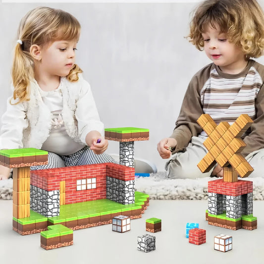 Magnetic Blocks - 120PCS Magnetic Toy Set STEM Montessori Sensory Toys