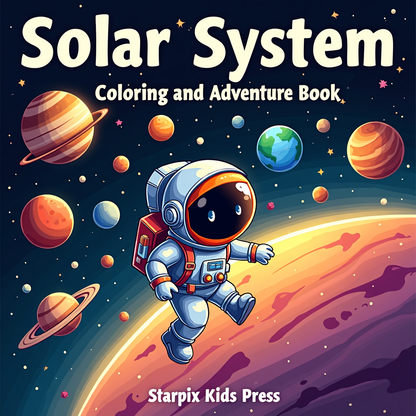 Solar System Coloring and Adventure Book with universe of color, curiosity, and cosmic fun!