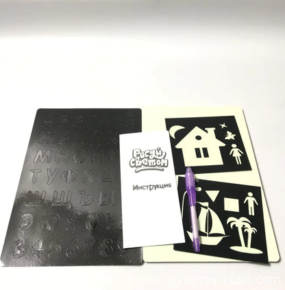 Glow-in-the-Dark Drawing and Writing Board ink that reveals itself only under flashlight