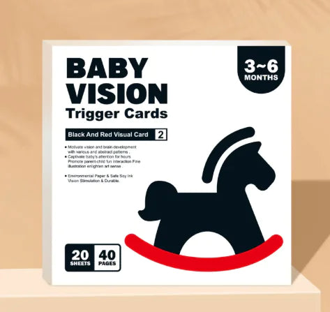 Early Education Visual Card with bold, high-contrast patterns for visual and cognitive skills